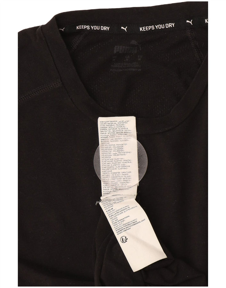 Puma Herre T-Shirt Top Medium Sort Bomuld