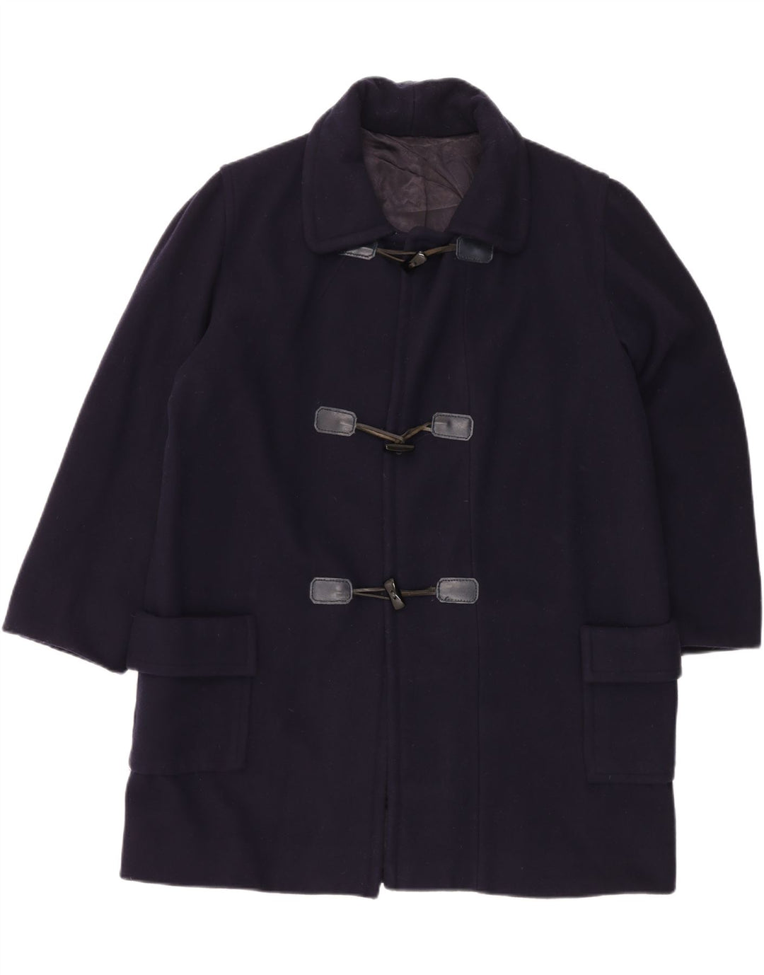 VINTAGE Herre Duffle Coat UK 40 Large Navy Blue