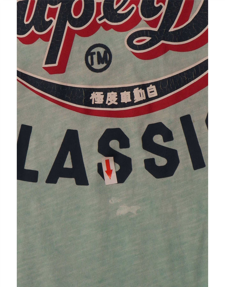 Superdry Grafisk T-shirt til mænd, mellemgrøn bomuld