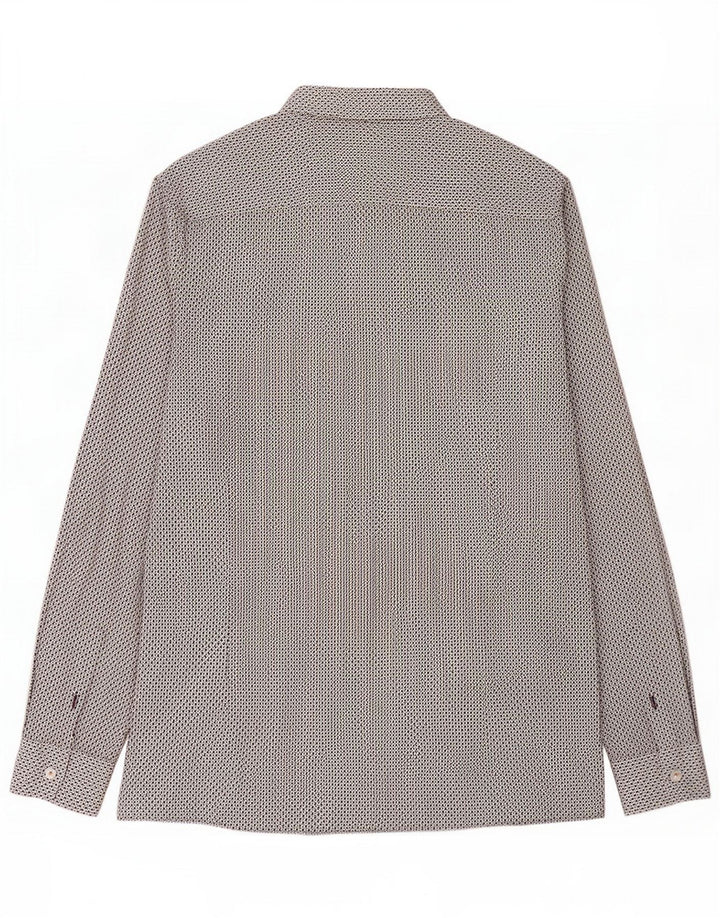 Ted Baker herreskjorte str. 5 XL Sort geometrisk bomuld