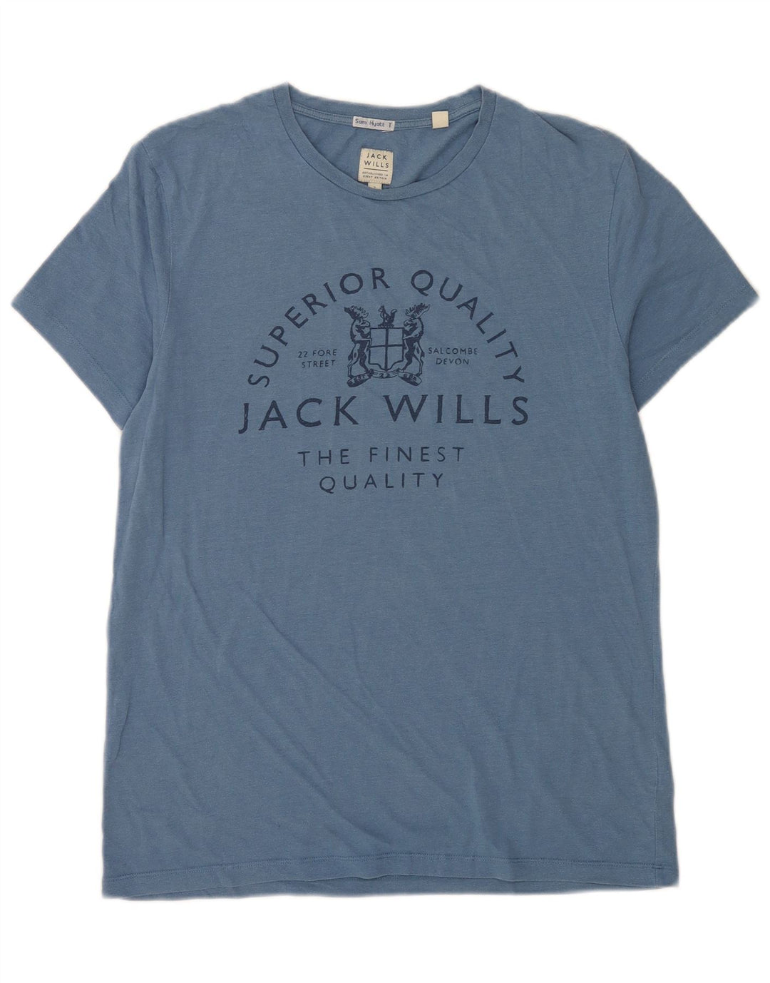 Jack Wills Herre grafisk T-shirt top lille blå bomuld