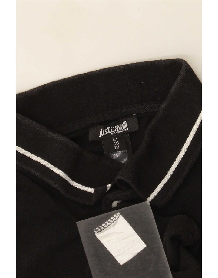 Just Cavalli Herre poloshirt IT 48 Lille sort bomuld