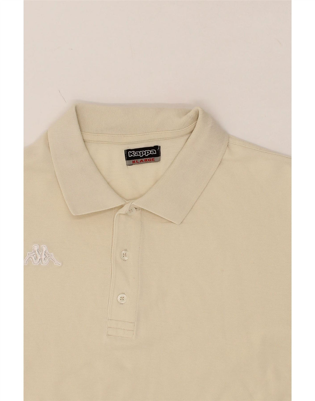 KAPPA Mens Polo Shirt XL Beige Cotton Vintage Kappa and Second-Hand Kappa from Messina Hembry 