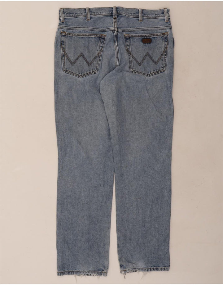 Wrangler Herre Regular Fit Straight Jeans W36 L32 Blå Bomuld