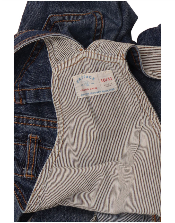 FAT FACE Piger Dungarees Jeans 10-11 år W28 L26 Blå Bomuld