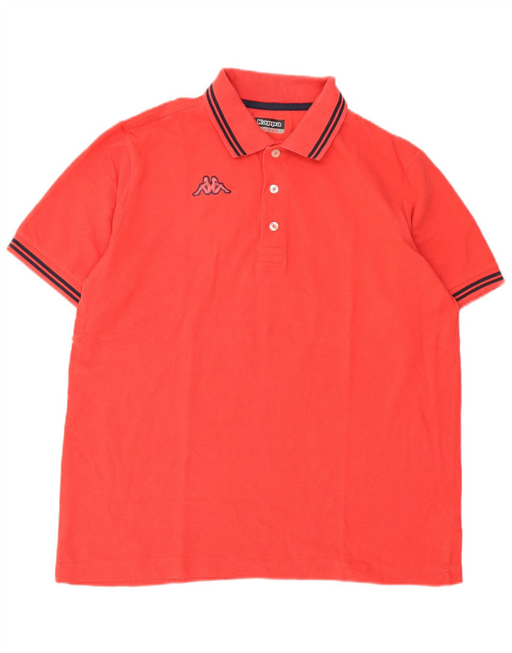 Kappa herre poloskjorte stor orange bomuld