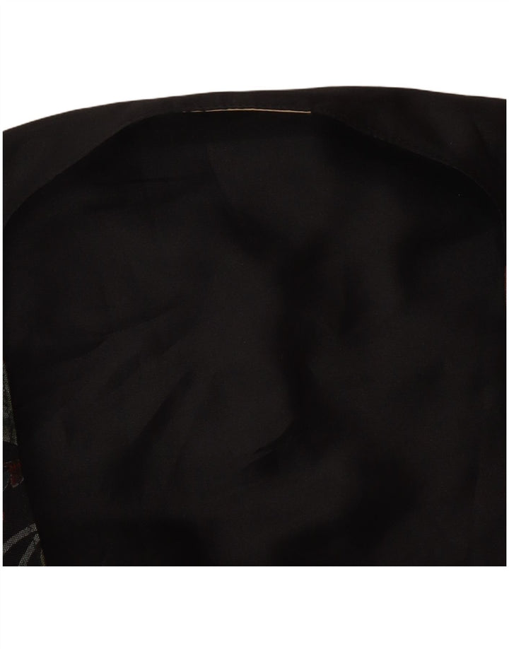 Vintage damevest UK 16 Large Black Floral