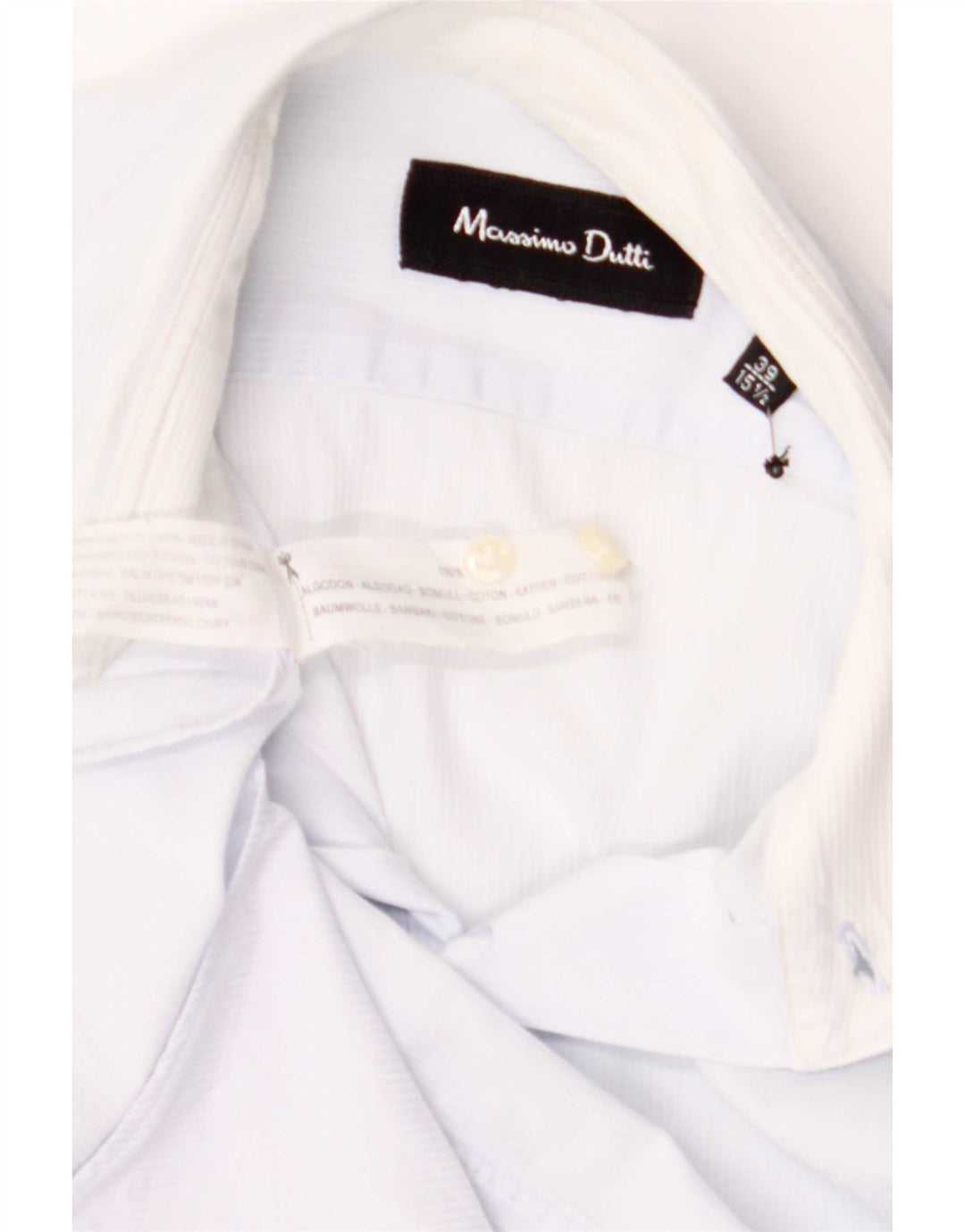 Massimo Dutti Herreskjorte Størrelse 39 15 1/2 Medium Blue Cotton