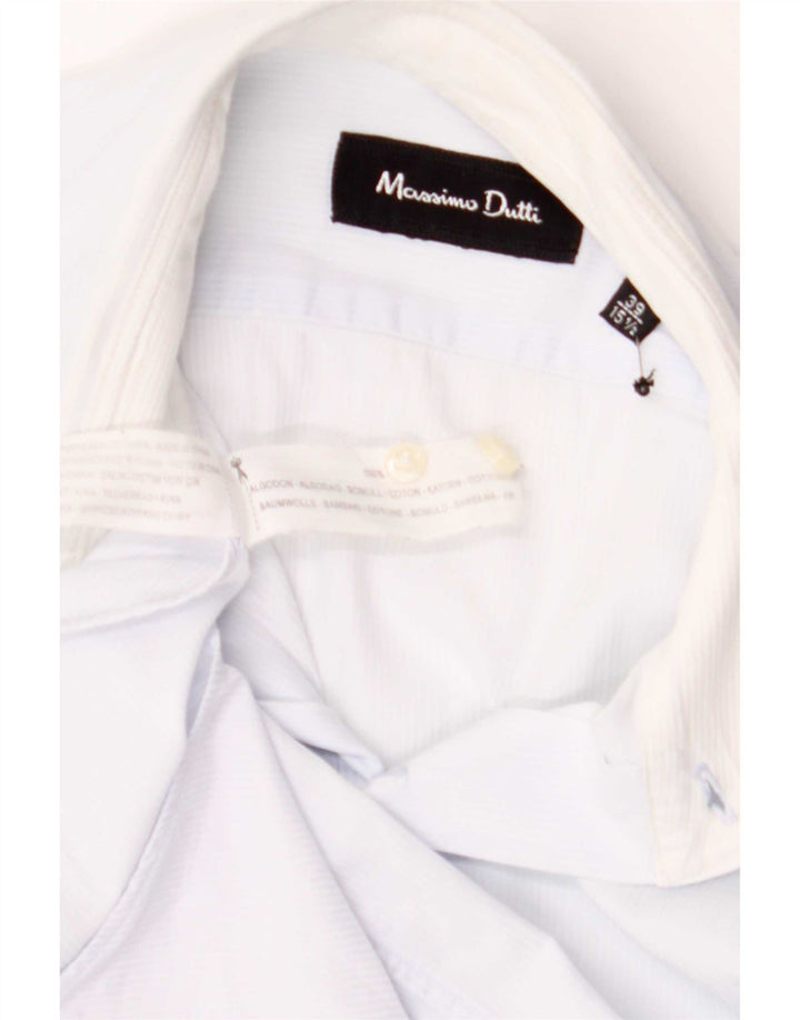 Massimo Dutti Herreskjorte Størrelse 39 15 1/2 Medium Blue Cotton