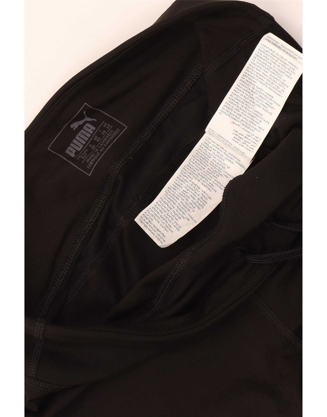 Puma Dame Capri Træningsdragt Bukser UK 10 Small Black Polyester