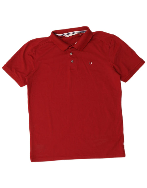 Calvin Klein Herre Golf Polo Shirt Medium Rød