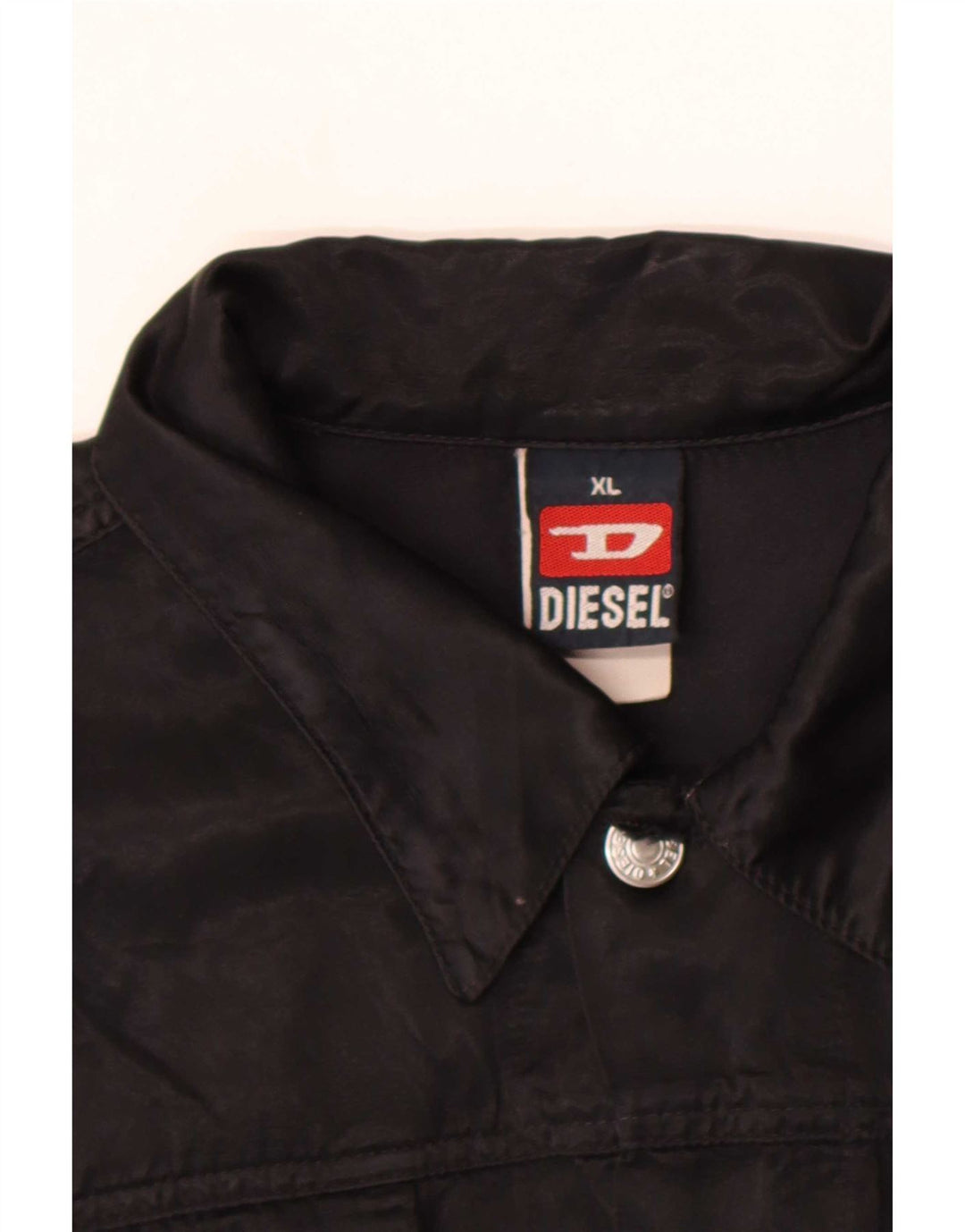 Diesel Dame Utility Jacket UK 18 XL Sort Bomuld