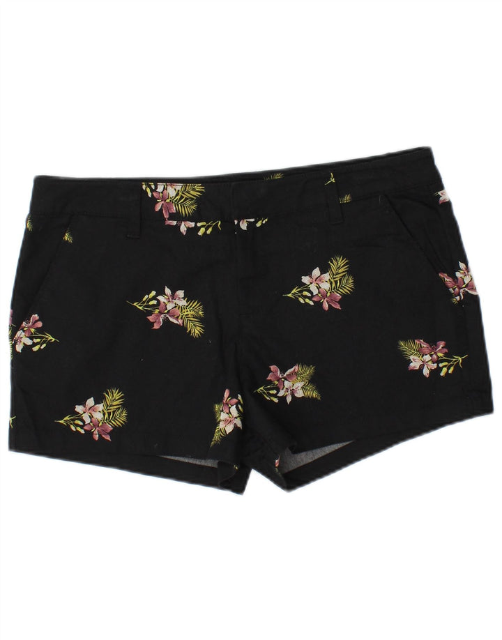 VOLCOM chinoshorts til kvinder W29 Medium sort blomstret bomuld