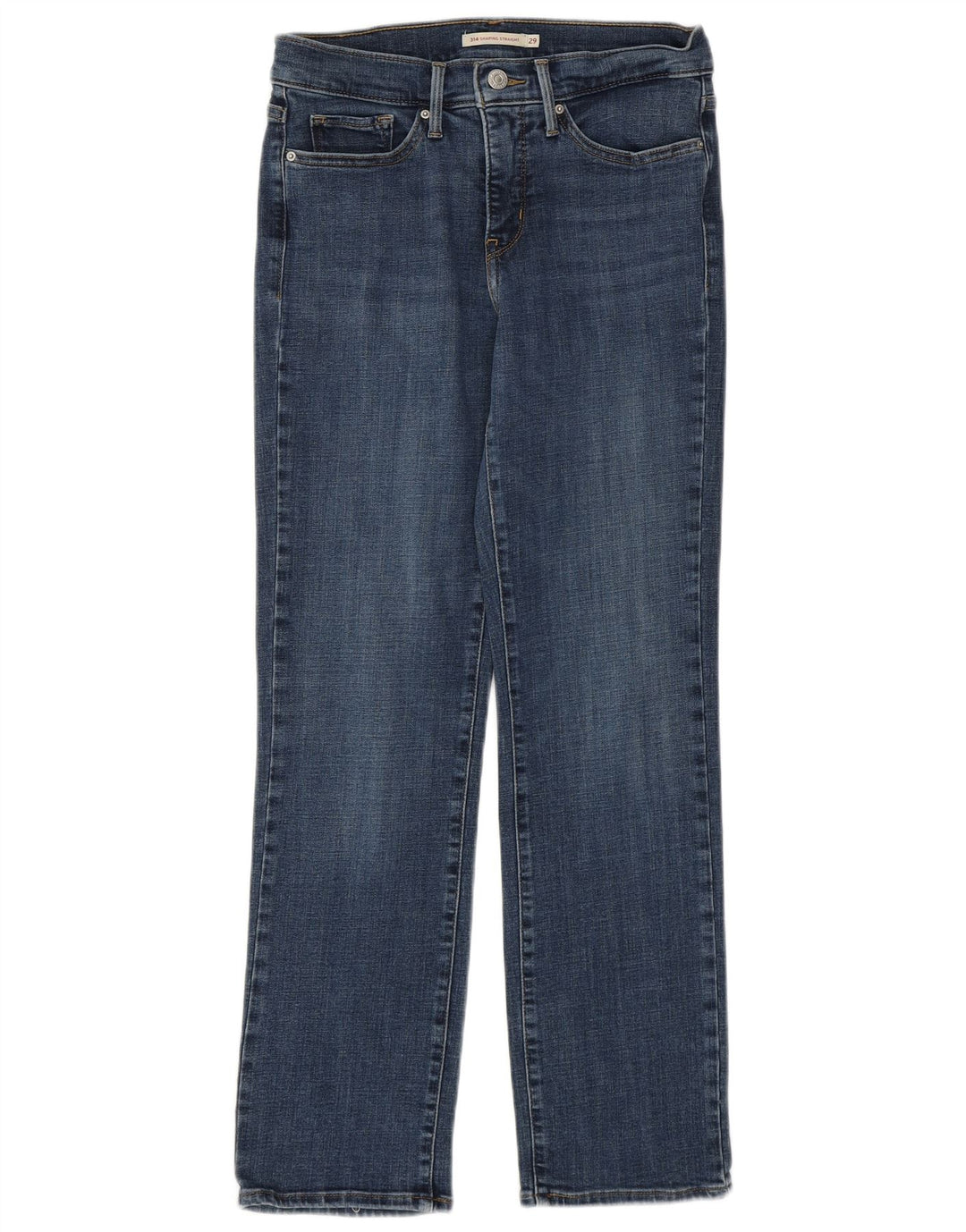 Levi's Dame 314 Shaping Straight Jeans W29 L27 Blå Bomuld
