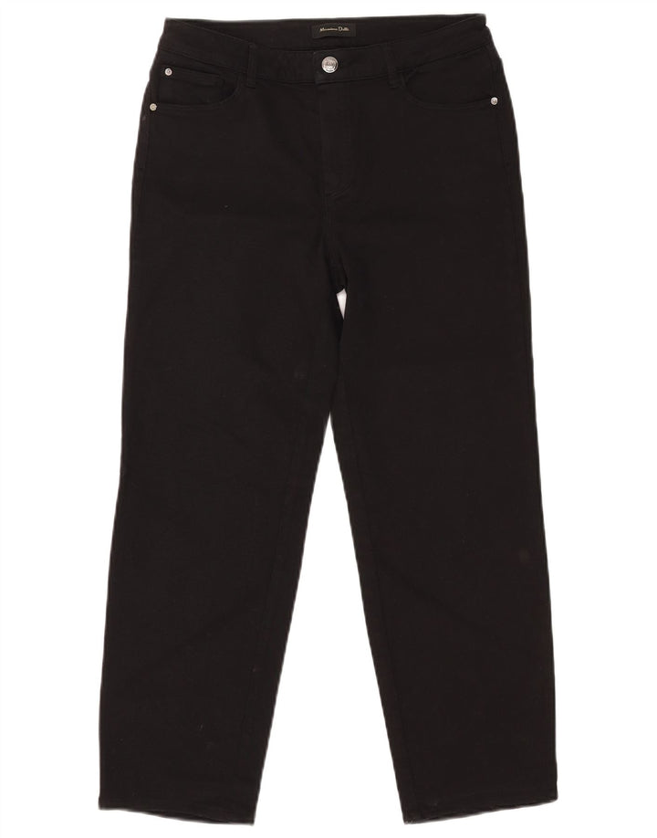MASSIMO DUTTI Womens Cropped Jeans EU 38 Small W28 L25 Black