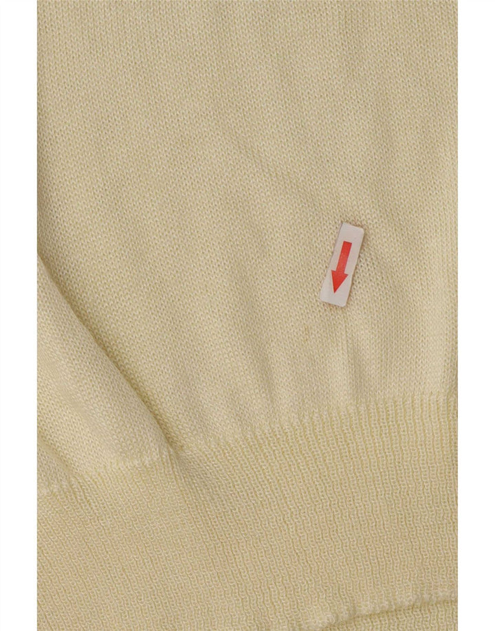 Vintage Dame Vest Tank Top EU 38 Medium Off White Viscose