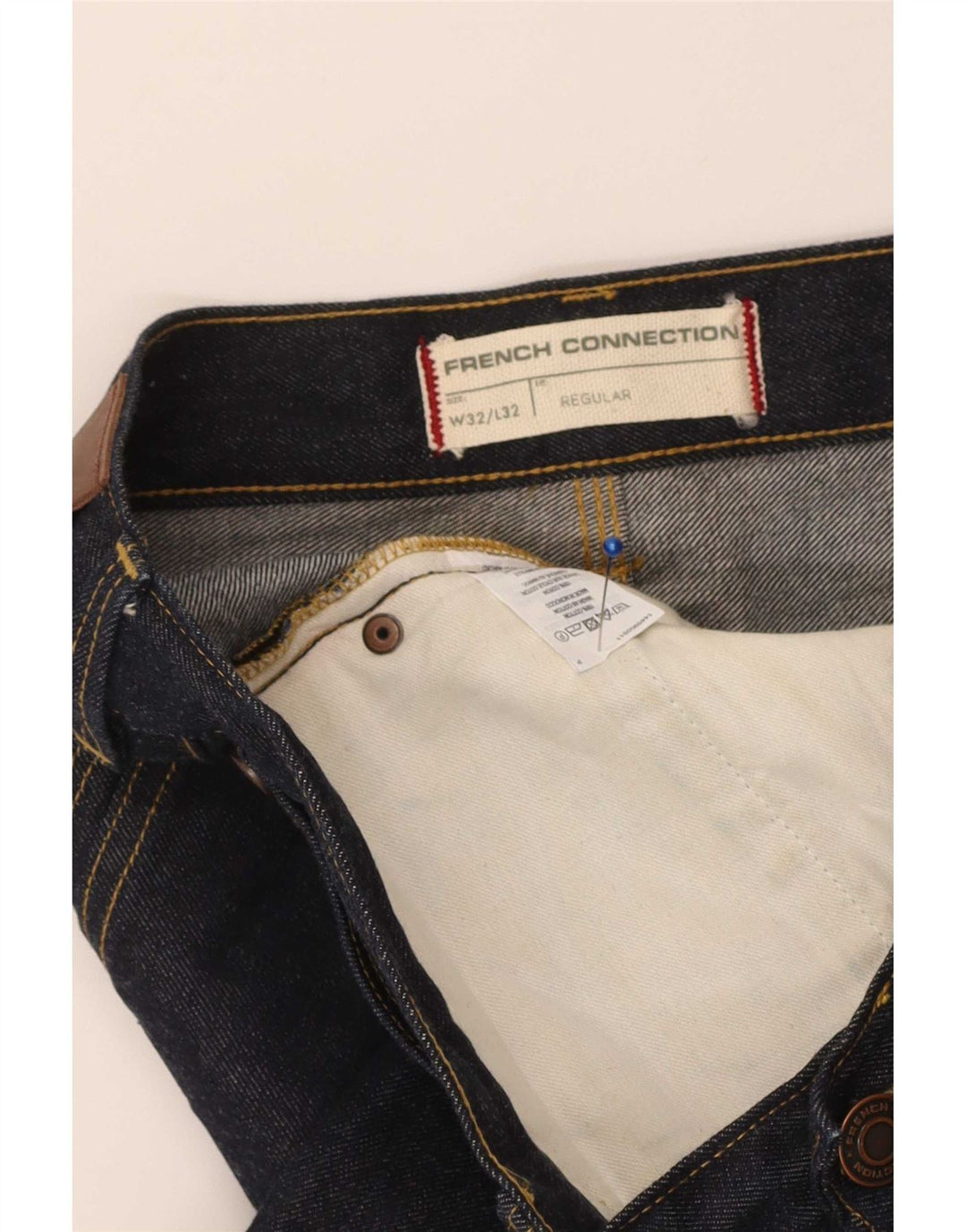 French Connection Herre Regular Straight Jeans W32 L32 Marineblå Bomuld
