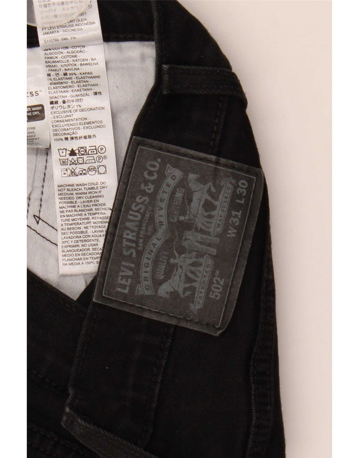 Levi's Herre 502 tilspidsede jeans W31 L27 sort bomuld