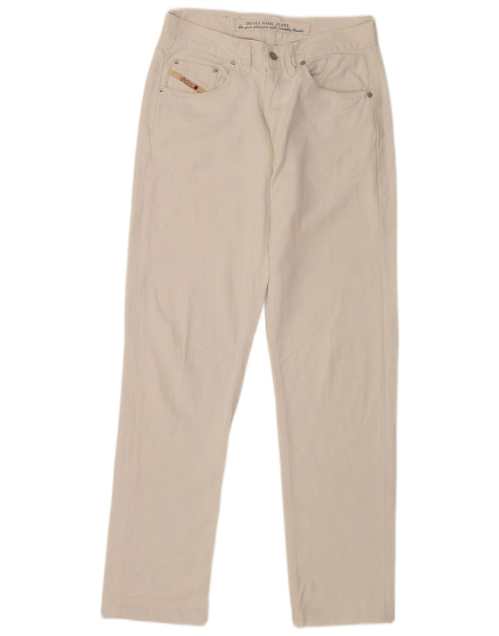 Diesel Herre Slim Jeans W31 L30 Hvid Bomuld