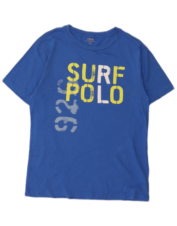 Polo Ralph Lauren Boys Regular Graphic T-Shirt Top 13-14 Years Large Blue