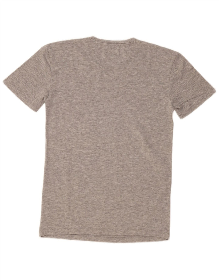 Zara Herre Super Slim Fit T-Shirt Top Lille Grå Flecked