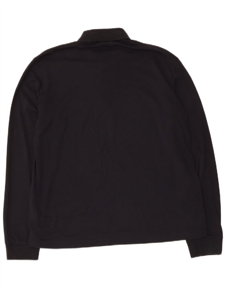 Hugo Boss Langærmet herre poloshirt Medium Sort bomuld