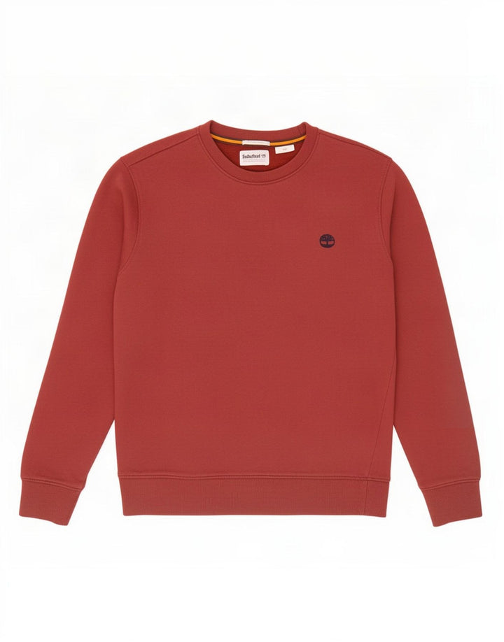 Timberland Herre Regular Fit Sweatshirt Jumper Lille rød bomuld