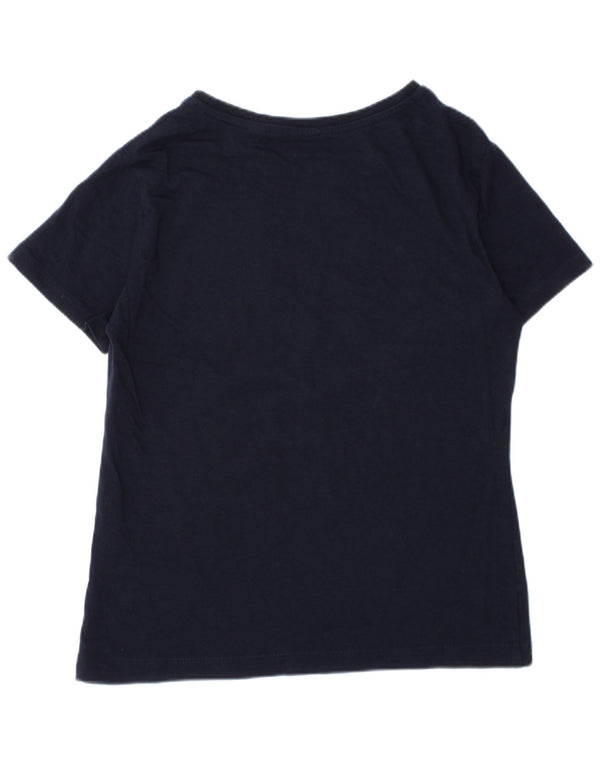 JACK WILLS Piger Grafisk T-Shirt Top 8-9 År Marineblå Bomuld
