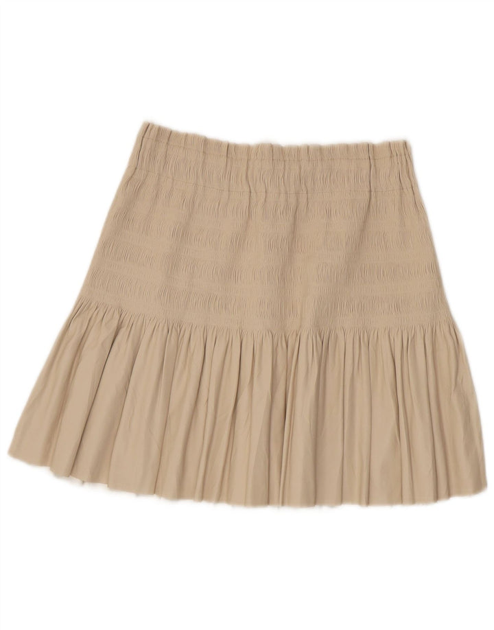 Zara Dame A-Line nederdel Large W34 Beige Polyester