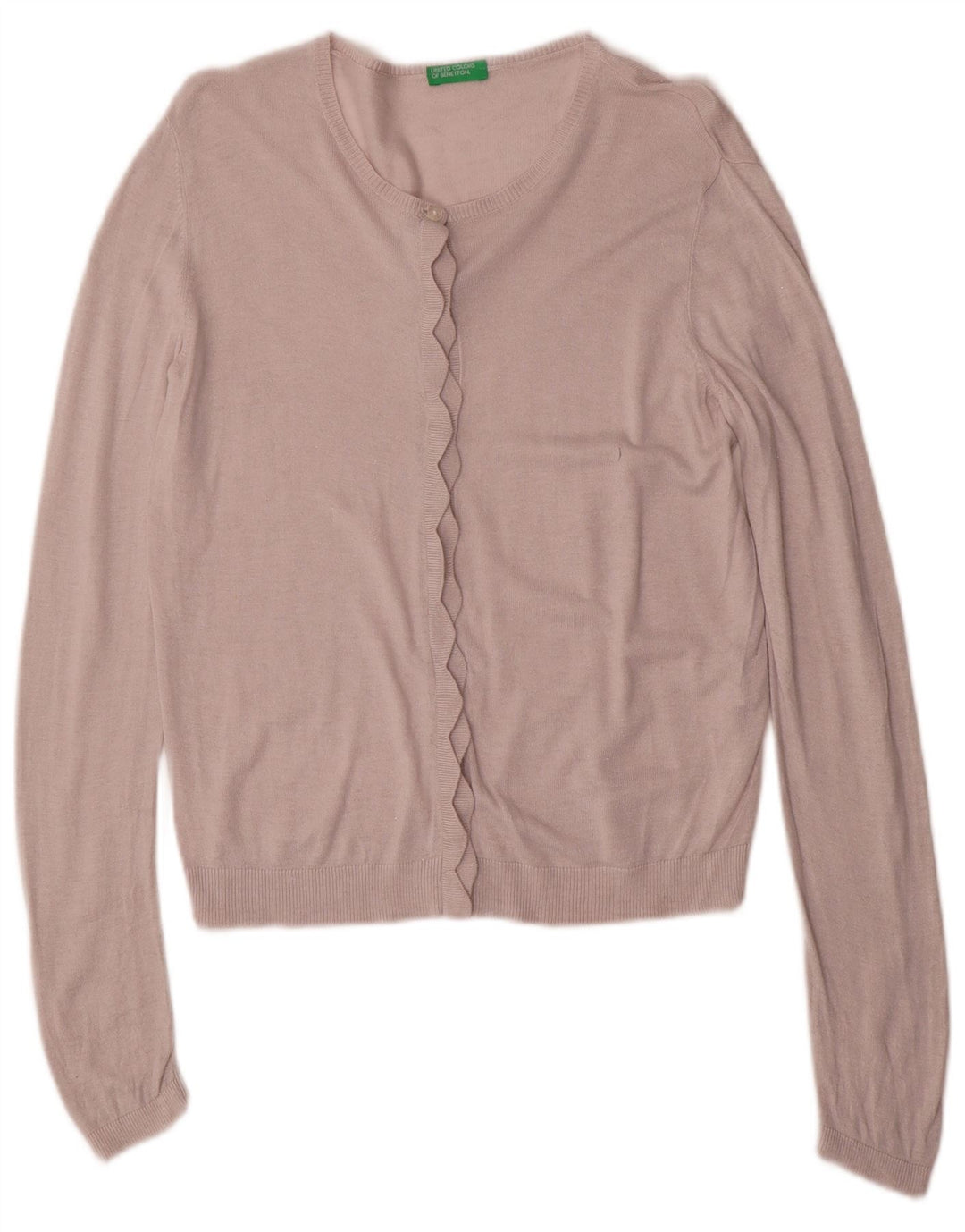 BENETTON Pige Cardigan Sweater 11-12 År 2XL Pink Viscose