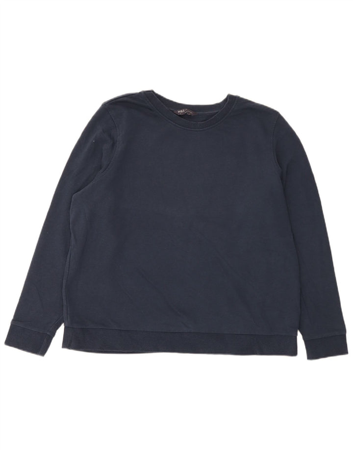 Marks & Spencer Dame Sweatshirt Jumper UK 18 XL Marineblå Bomuld