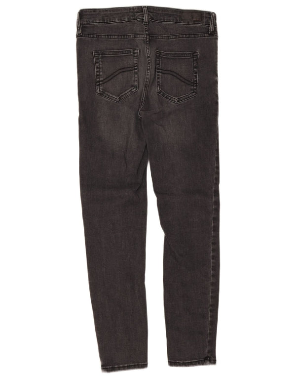 Fat Face Dame Crop Super Skinny Jeans UK 10 Small W28 L25 Grå Bomuld