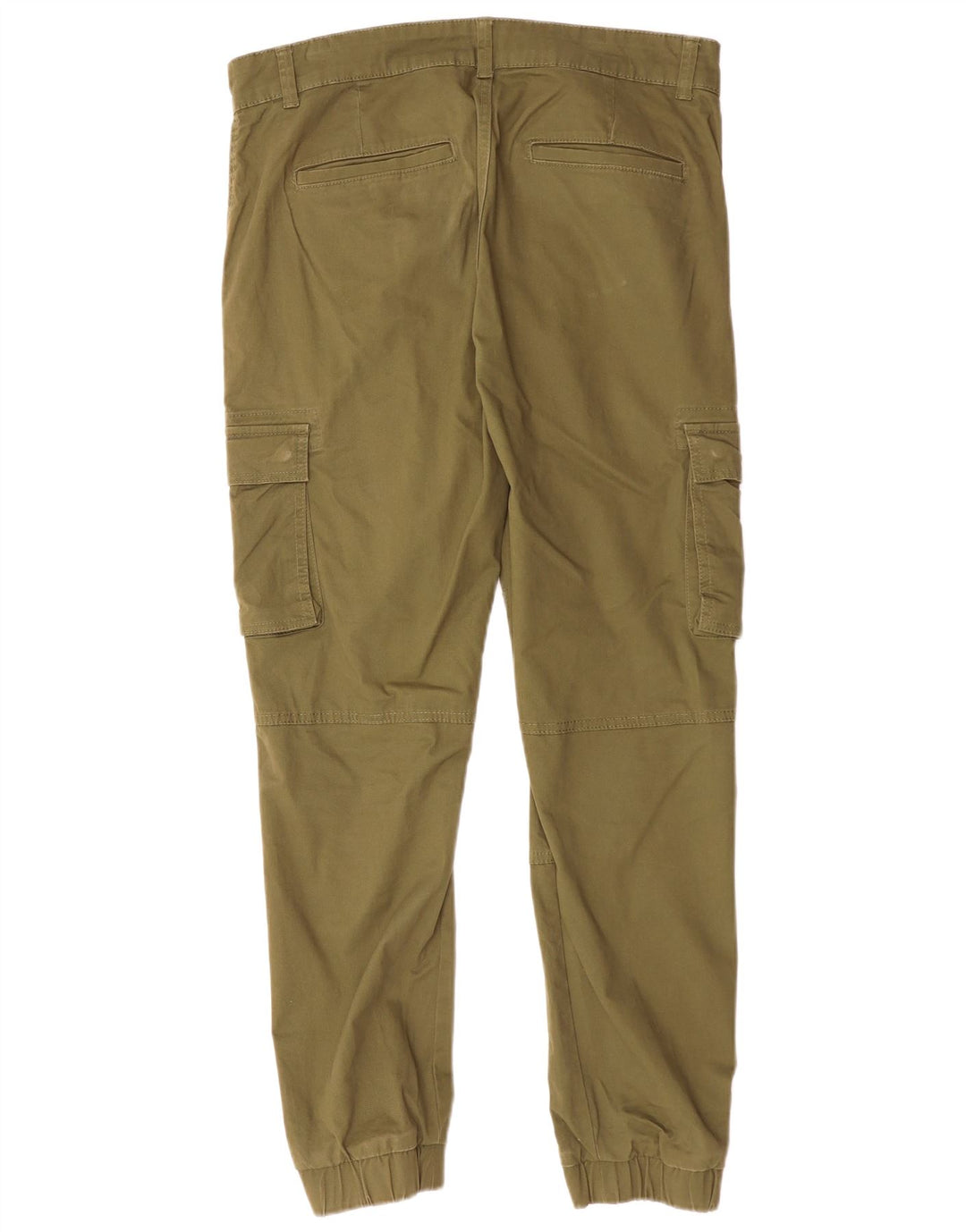 KUN & SØNNER Herre Joggers Cargo Bukser W32 L29 Khaki Bomuld