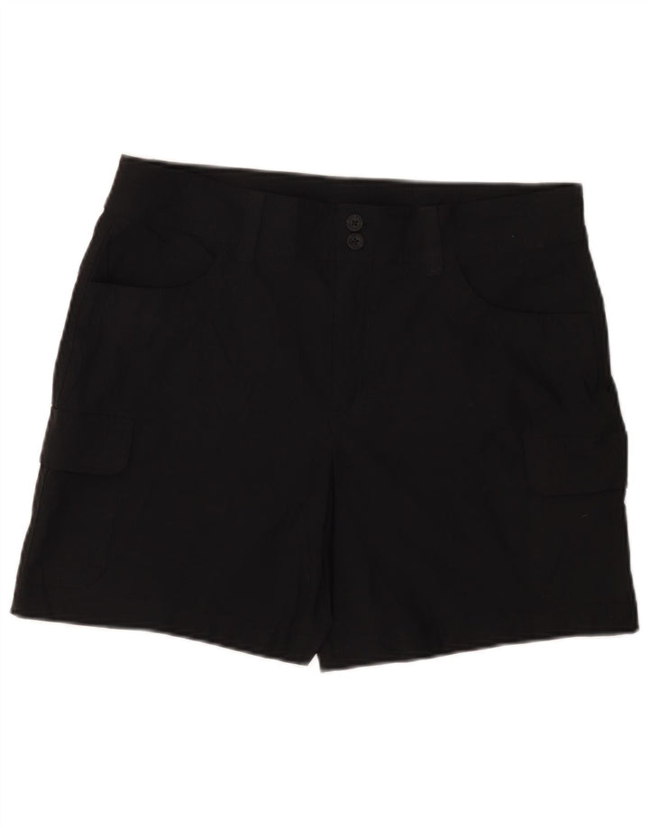 Eddie Bauer Dame Cargo Shorts US 12 Large W34 Black Nylon