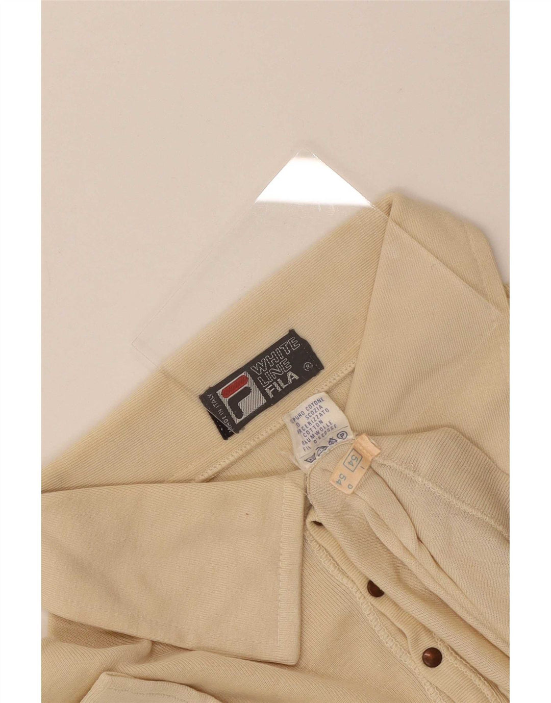 Fila Polo skjorte til mænd Lille beige bomuld