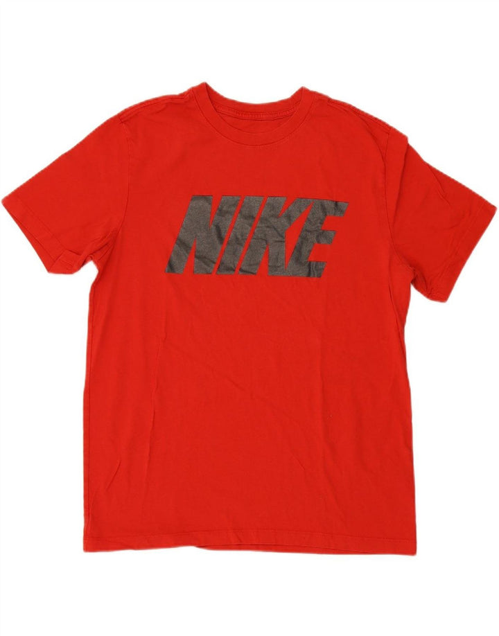 NIKE Mens Graphic T-Shirt Top Medium Red Cotton