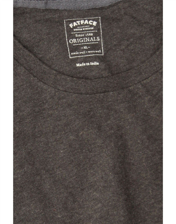 Fat Face Herre T-Shirt Top XL Grå Bomuld