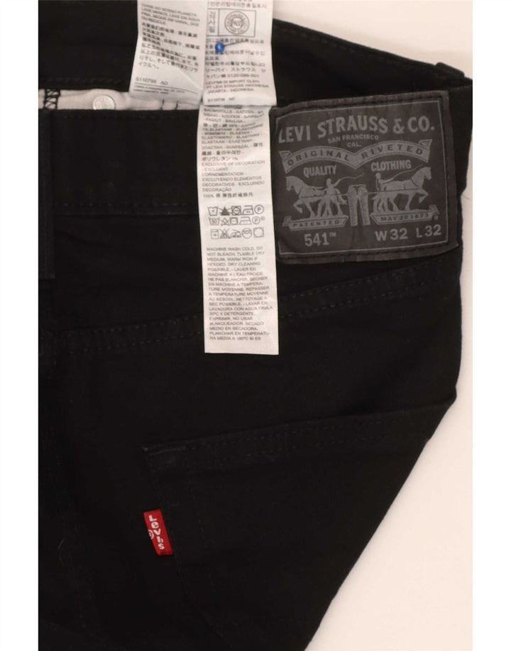 Levi's Herre 541 Athletic Tapered Jeans W32 L32 Sort Bomuld