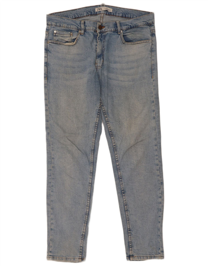 Zara Herre Slim Jeans EU 44 Large W34 L31 Blå Bomuld