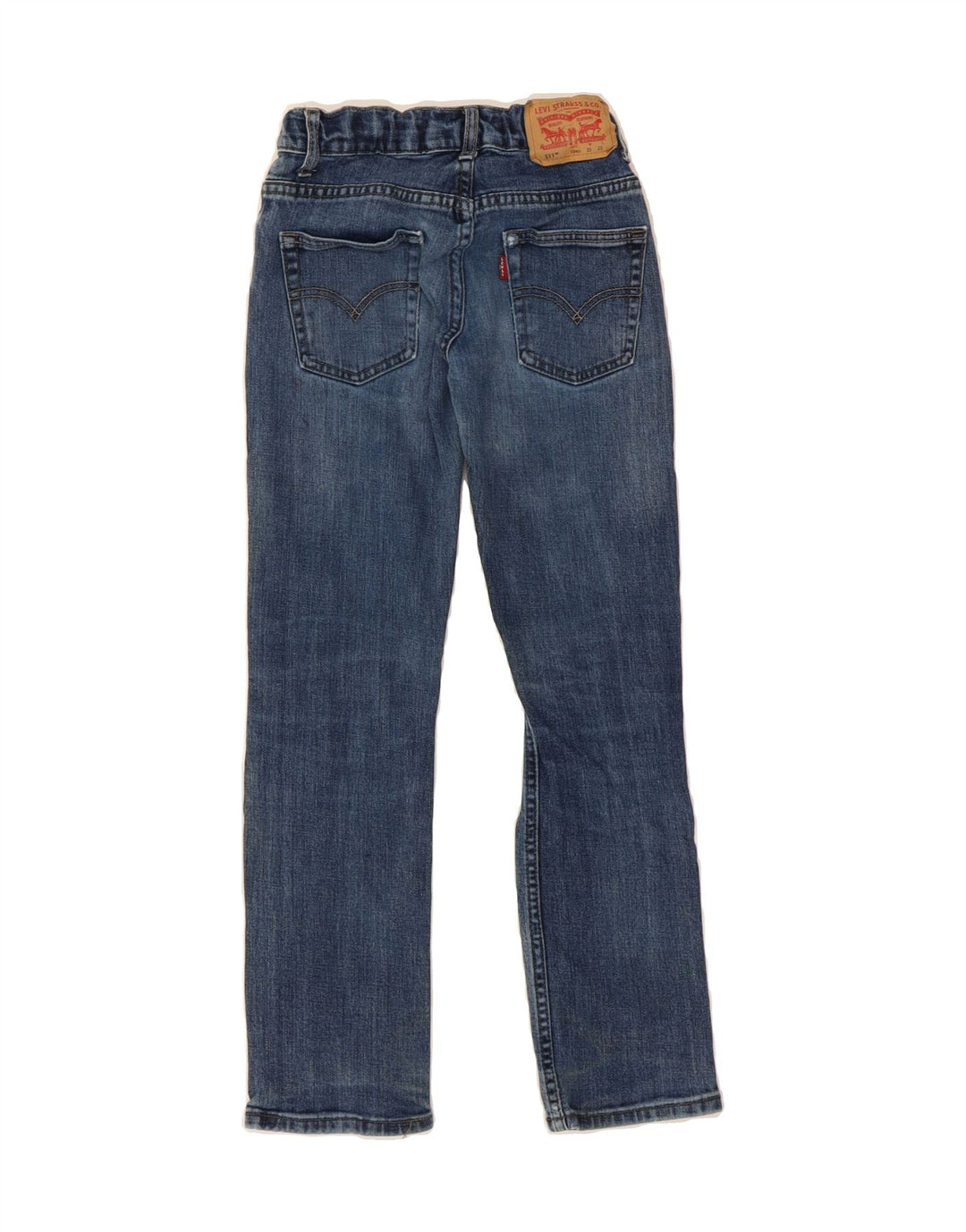 LEVI'S Boys 511 Distressed Slim Jeans 9-10 Years W25 L25 Blue Cotton Vintage Levi's and Second-Hand Levi's from Messina Hembry 