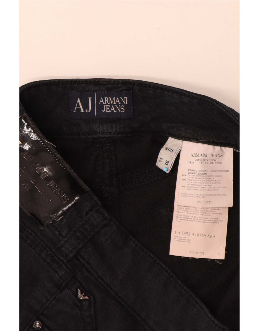 Armani Dame Skinny Jeans W31 L33 Sort Bomuld
