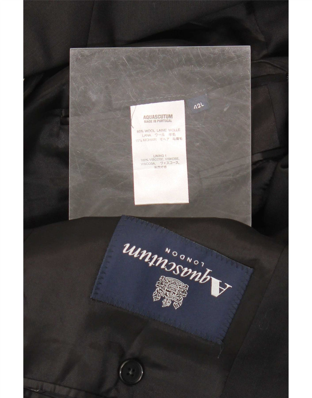 Aquascutum Herre 2-knaps blazerjakke UK 42 XL Sort Uld
