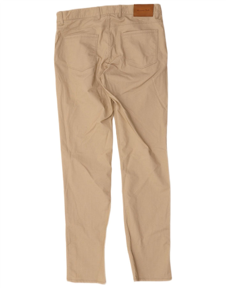 Massimo Dutti Herre Chinobukser EU 42 Large W32 L34 Beige Plettet