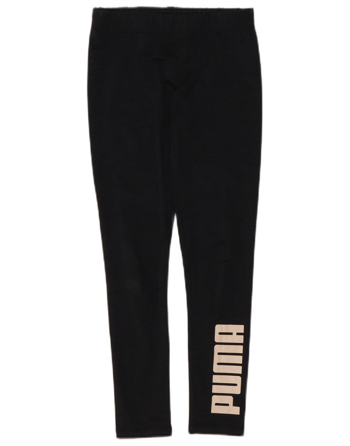 Puma Grafiske Leggings til kvinder UK 8 Lille sort polyester