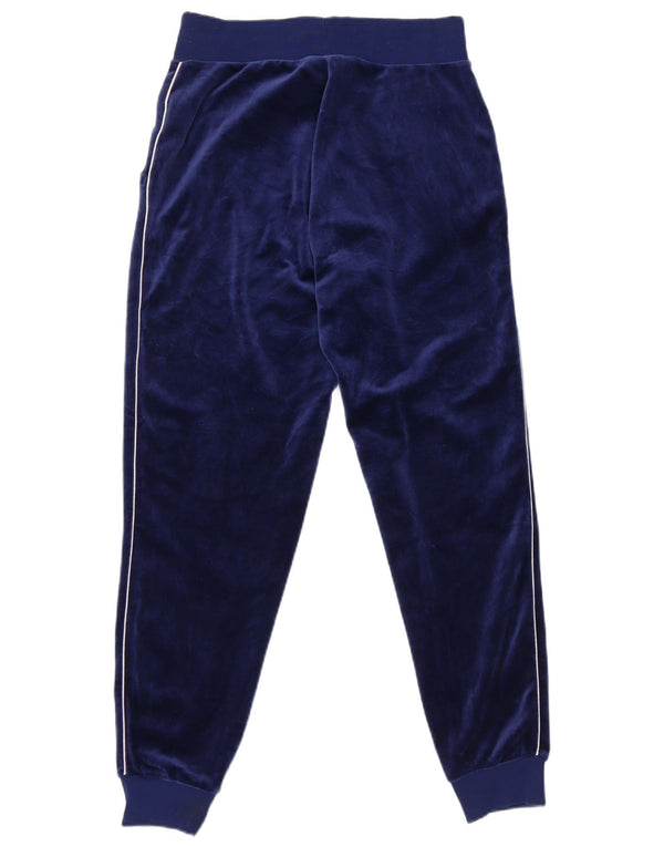 Nike Womens Velvet Tracksuit Bukser Joggers UK 10 Small Navy Blue