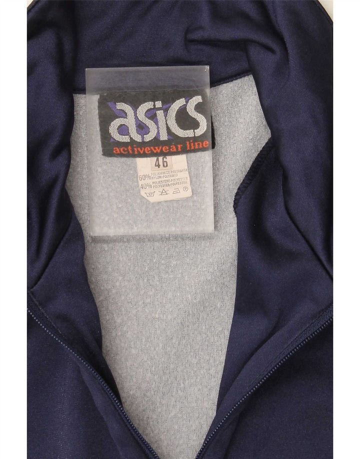 Asics Herre grafisk træningsdragt Topjakke IT 46 Small Navy Blue Colourblock