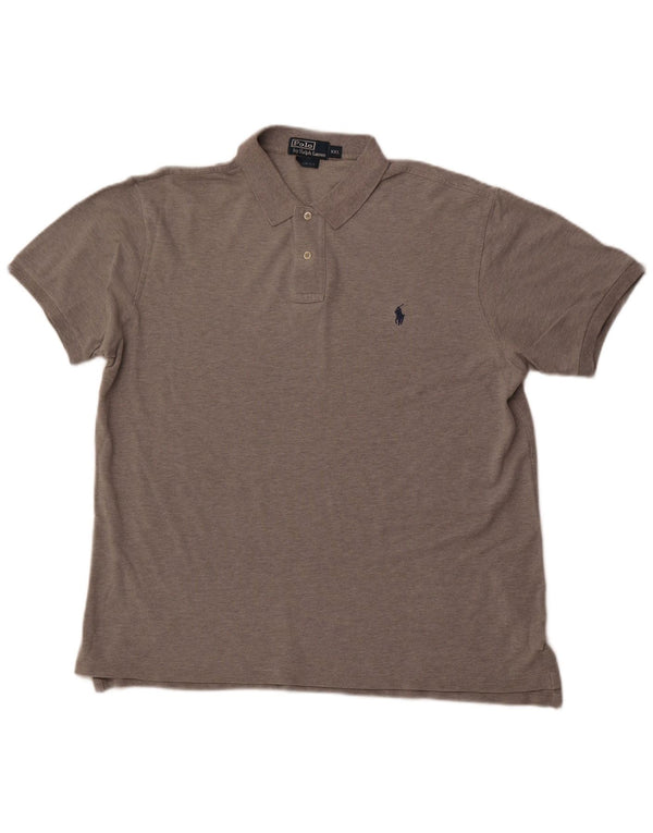 POLO RALPH LAUREN Herre Slim Fit Polo Shirt 2XL Grå Bomuld