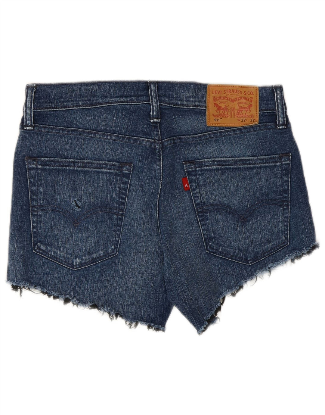 LEVI'S Womens 511 denimshorts W32 Large Blue Bomuld