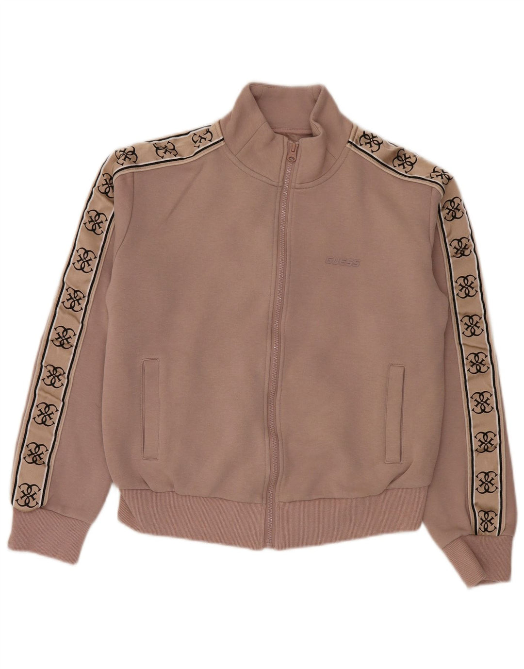 Guess Grafisk træningsdragt topjakke til kvinder UK 16 Large Pink Colourblock