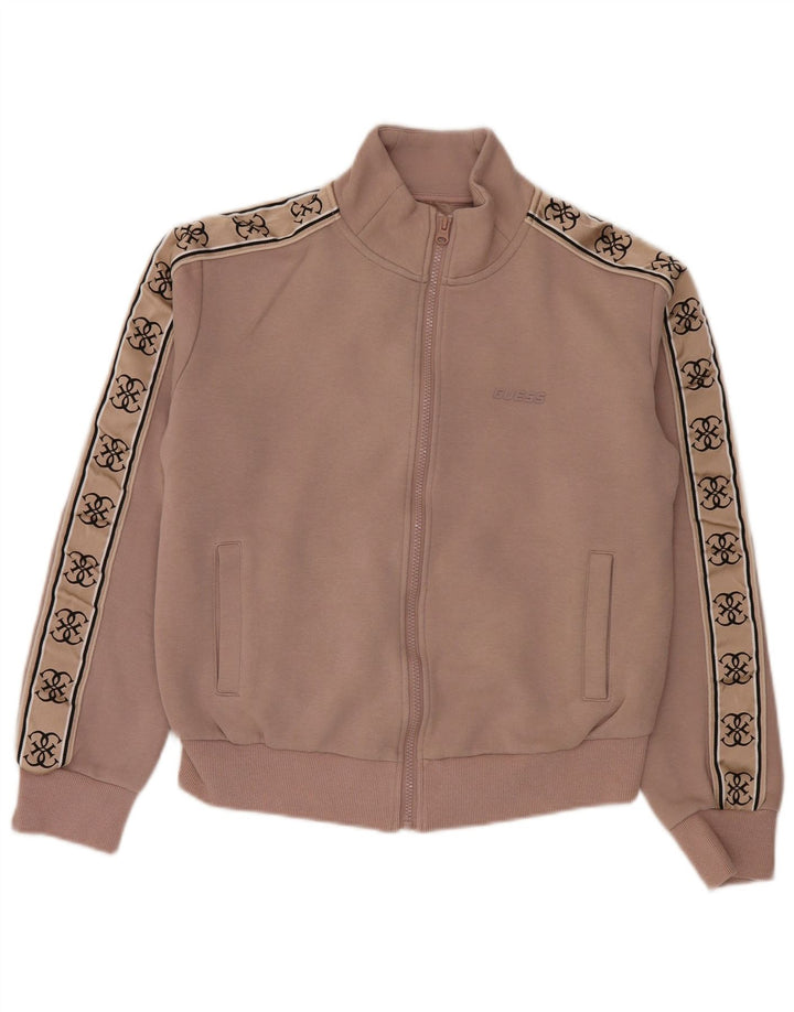 Guess Grafisk træningsdragt topjakke til kvinder UK 16 Large Pink Colourblock